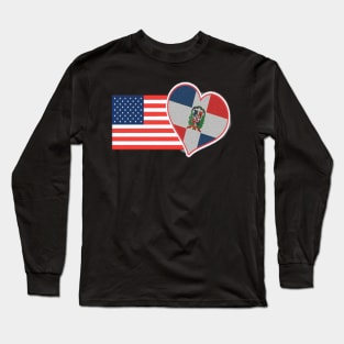 Republica Dominicana T-Shirt USA Flag Spanish Food Culture Long Sleeve T-Shirt